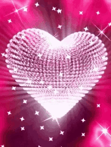 Gif animé coeur disco